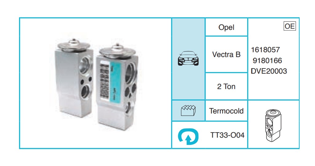 OPEL Vectra B Ekspansiyon Valf TT33-O04